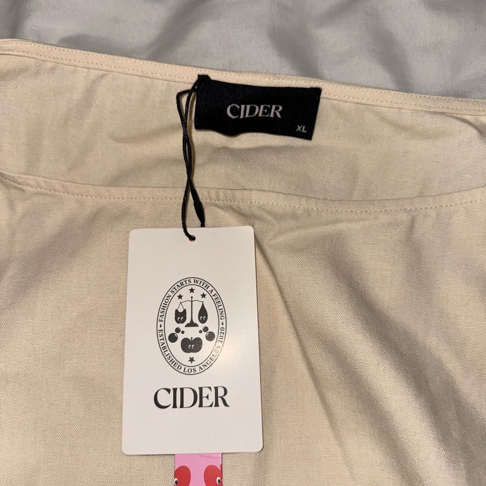 Cider Cream Asymmetrical Women's Blouse - Picture 3 of 4